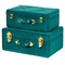 Vintiquewise Decorative Tufted Velvet Suitcase Treasure Chest, Green, PK 2 QI003982_GN - alternate 4